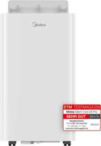 Midea Silent Cool 26 Pro mobile Klimaanlage leise 9000 BTU mit Abluftschlauch