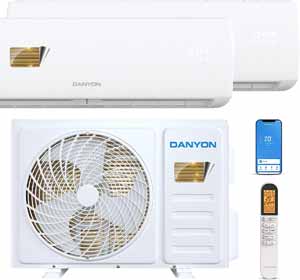 Danyon DUO-XA35 Klima Splitgerät mit 2 Innengeräten 18000 BTU Wifi Timer Heizfunktion
